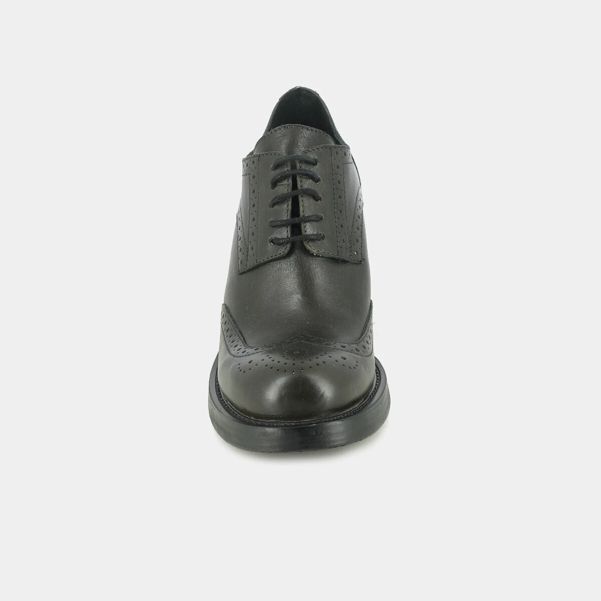 Derbies à talons en cuir kaki | ERIKA | Jonak