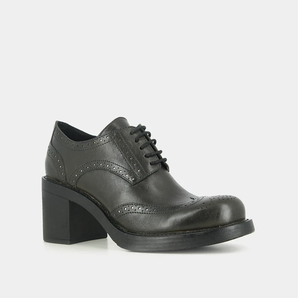 Derbies à talons en cuir kaki | ERIKA | Jonak