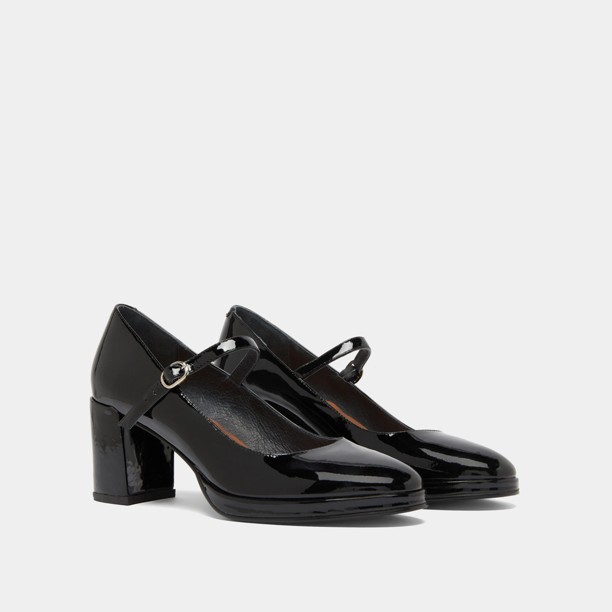 Babies à talons en vernis noir | DEBRE | Jonak