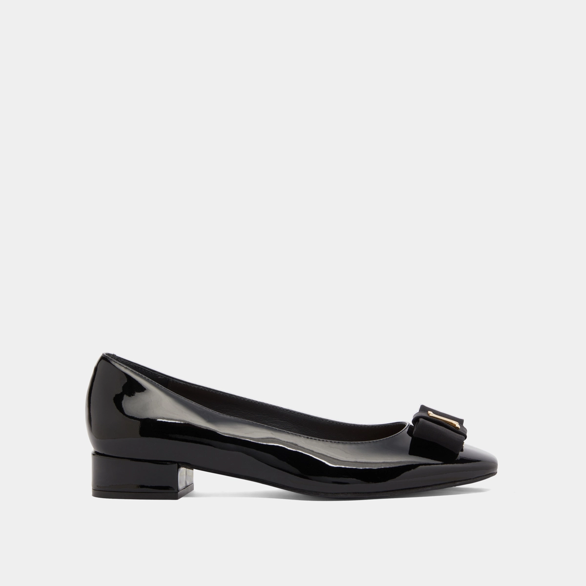Ballerines avec noeud et monogramme en vernis noir | DAMIA | Jonak