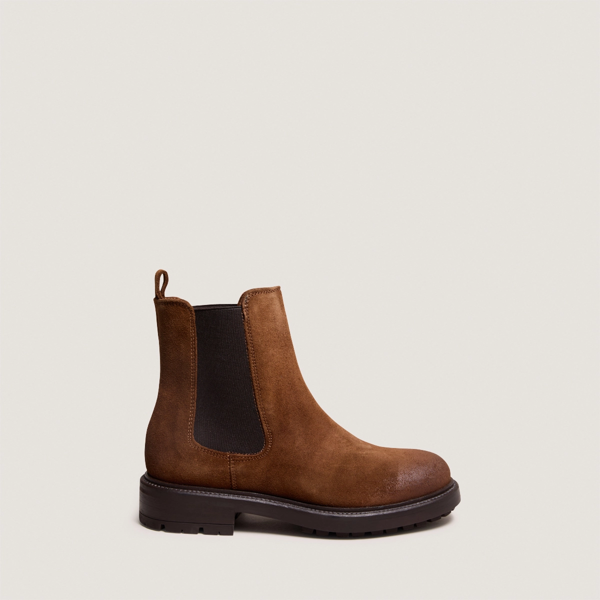 Boots à élastiques et semelles crantées en croûte cognac | CELINA | Jonak
