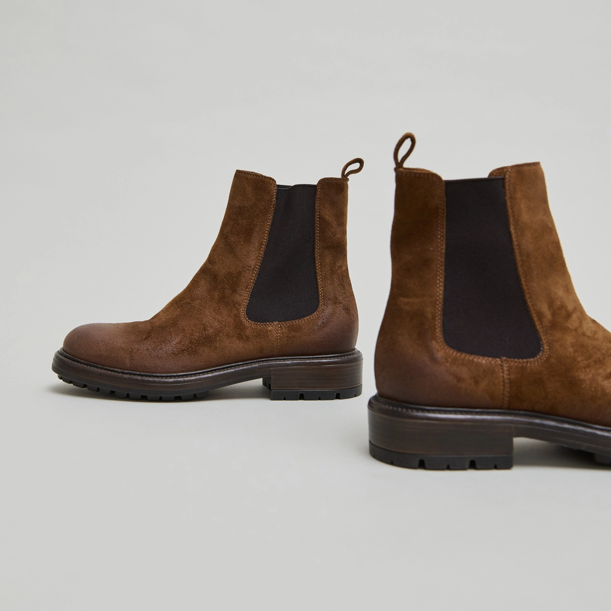 Boots à élastiques et semelles crantées en croûte cognac | CELINA | Jonak