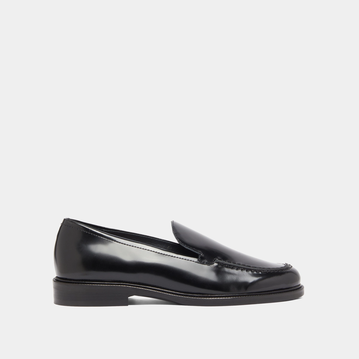 Mocassins à bouts ronds en cuir glacé noir | DIRNO | Jonak