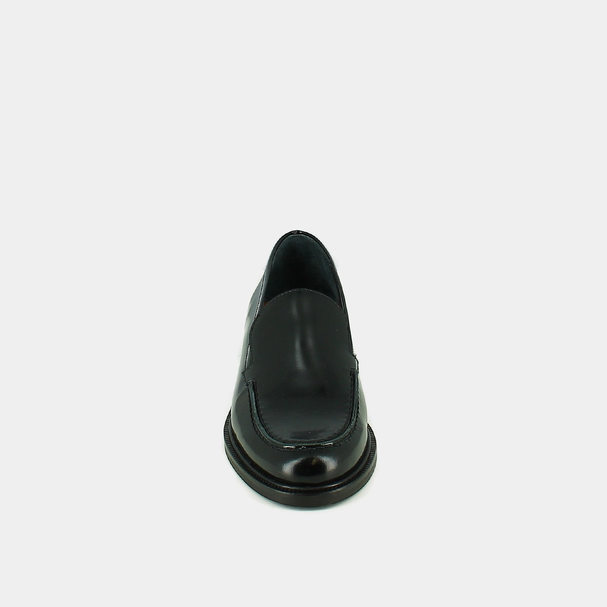 Mocassins à bouts ronds en cuir glacé noir | DIRNO | Jonak