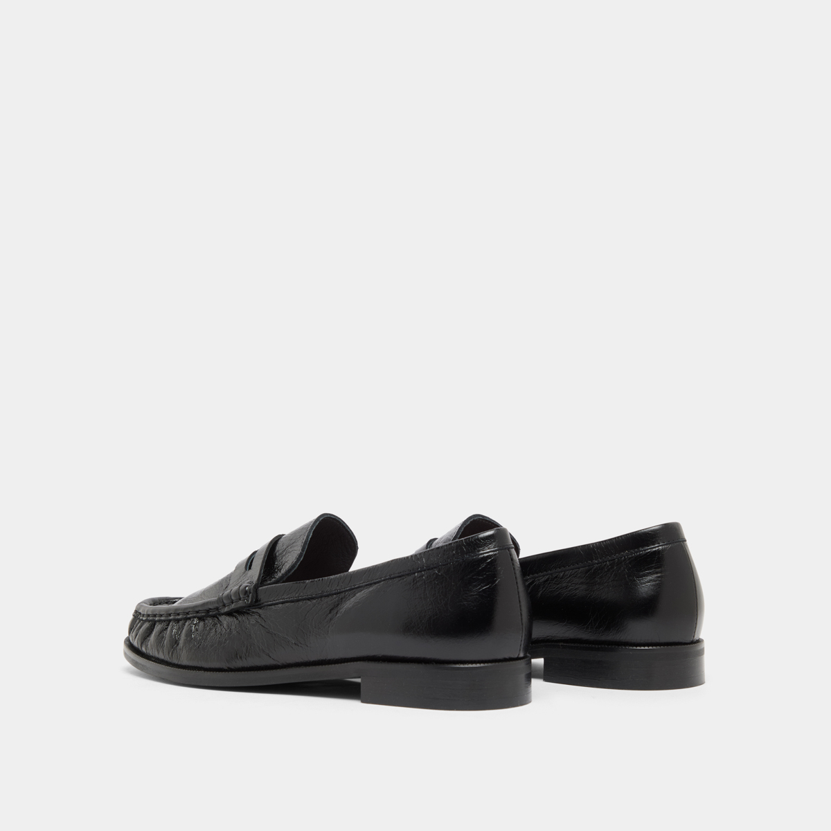 Mocassins à bouts ronds en cuir vieilli noir | DELICE | Jonak