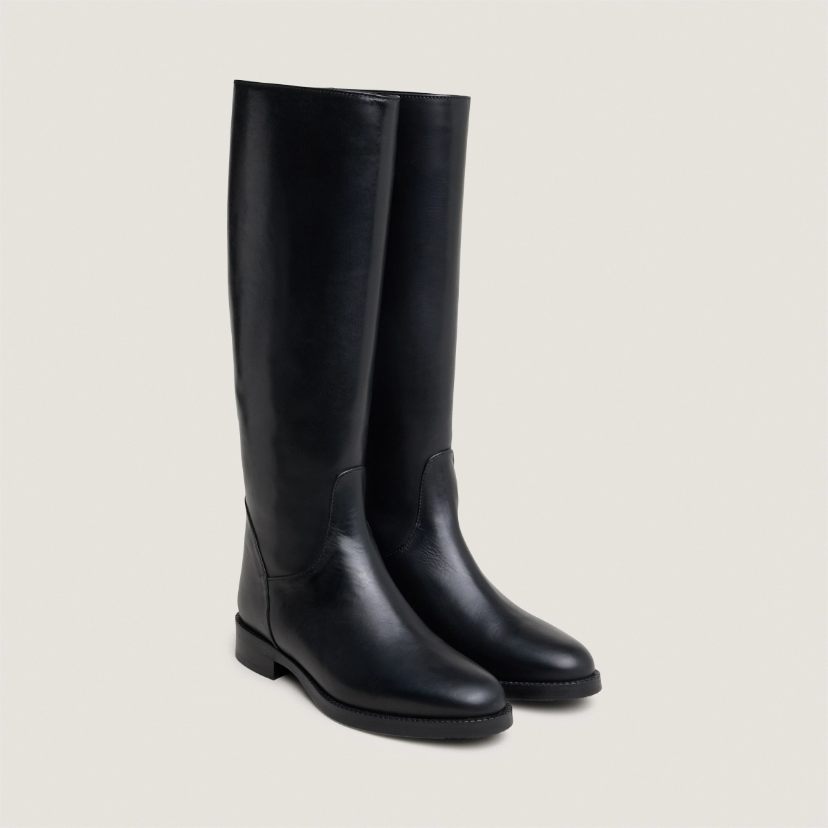 Bottes hautes en cuir noir | FLEUR | Jonak