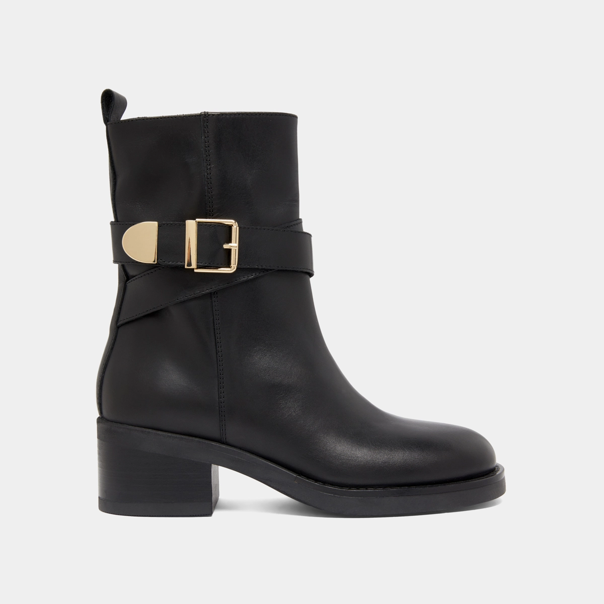 Bottines à boucles en cuir noir | IMA | Jonak