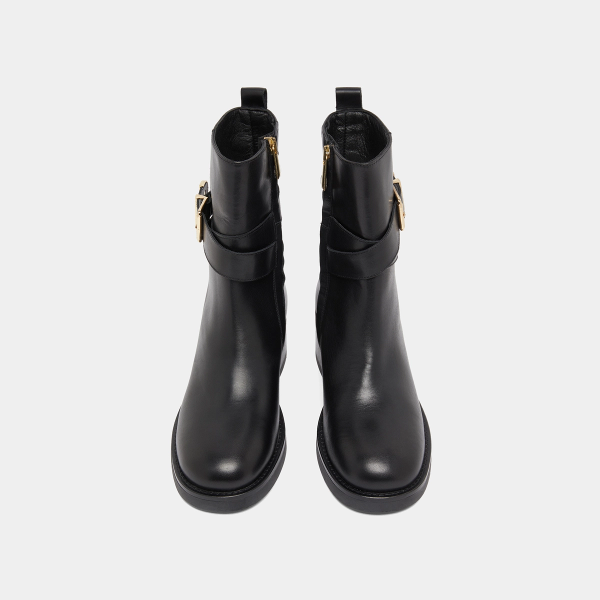Bottines à boucles en cuir noir | IMA | Jonak