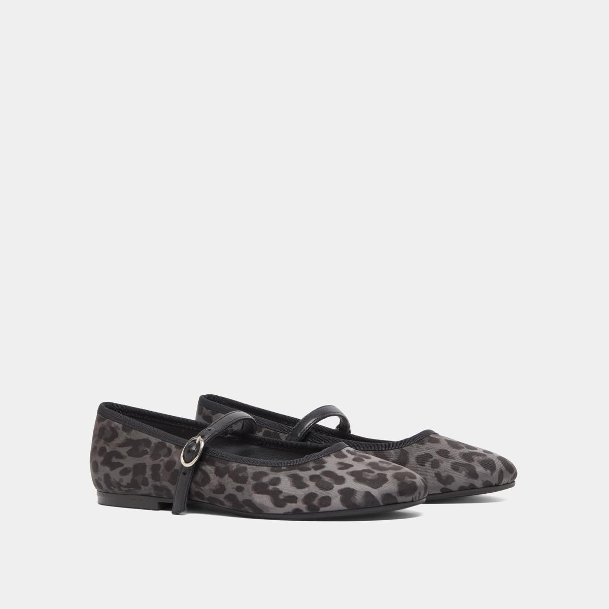Ballerines à brides en textile léopard gris | DOUCEUR | Jonak