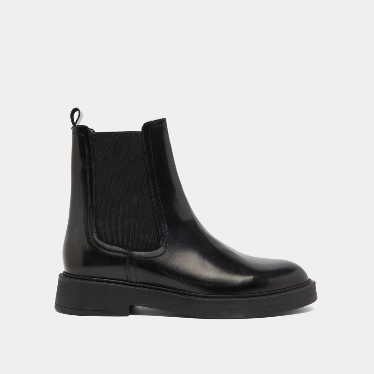 Boots &agrave; bouts ronds en cuir glac&eacute; gris | AGEN | Jonak