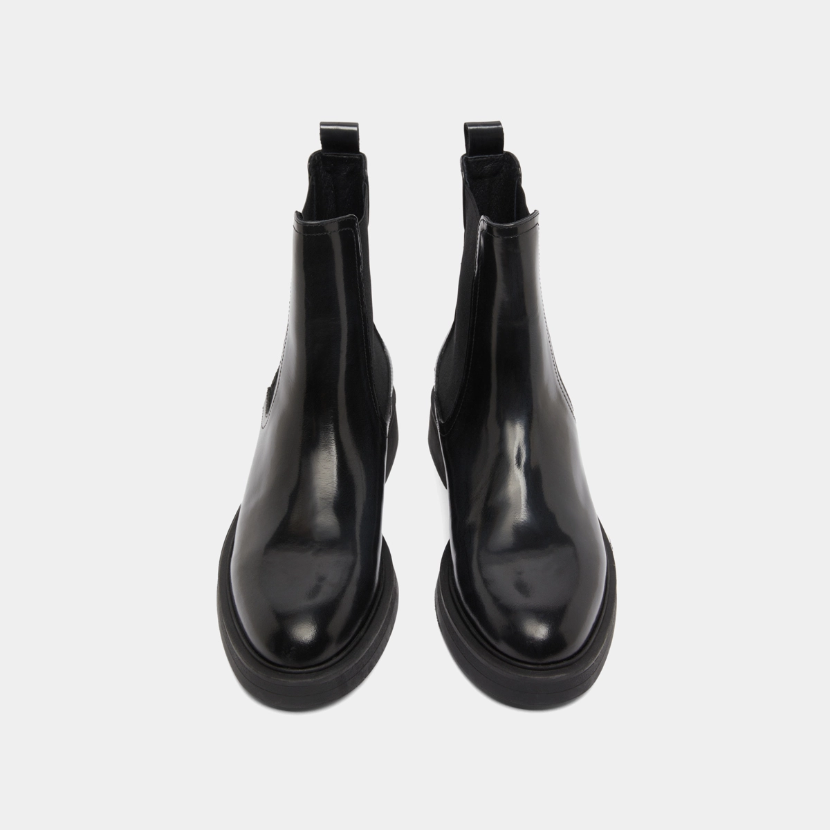 Boots &agrave; bouts ronds en cuir glac&eacute; gris | AGEN | Jonak