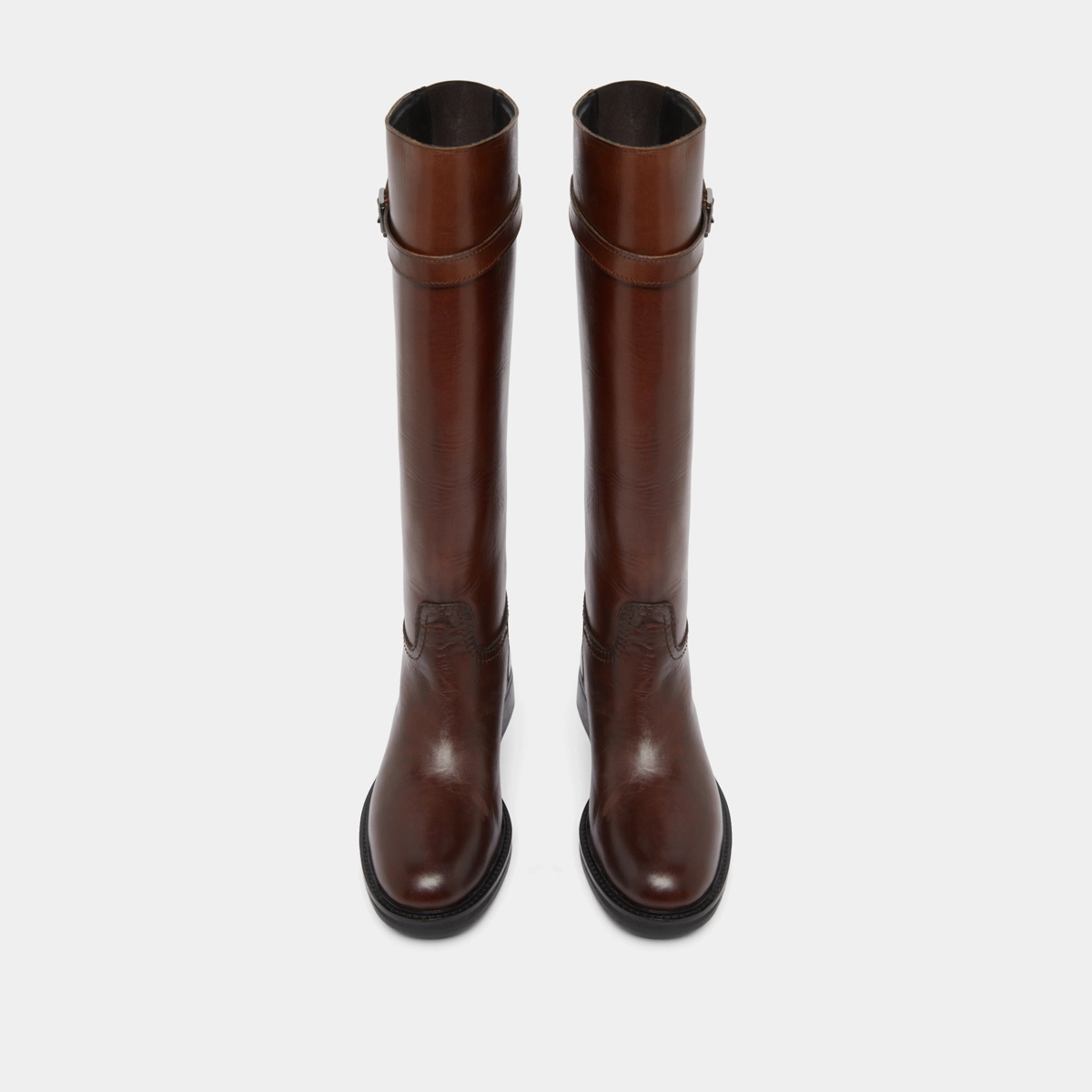 Bottes hautes en cuir patiné cognac | ROMANE | Jonak