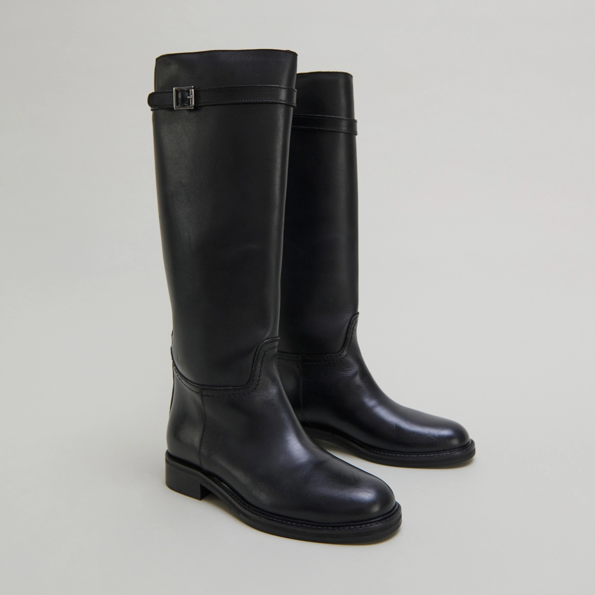 Bottes hautes en cuir noir | ROMANE | Jonak