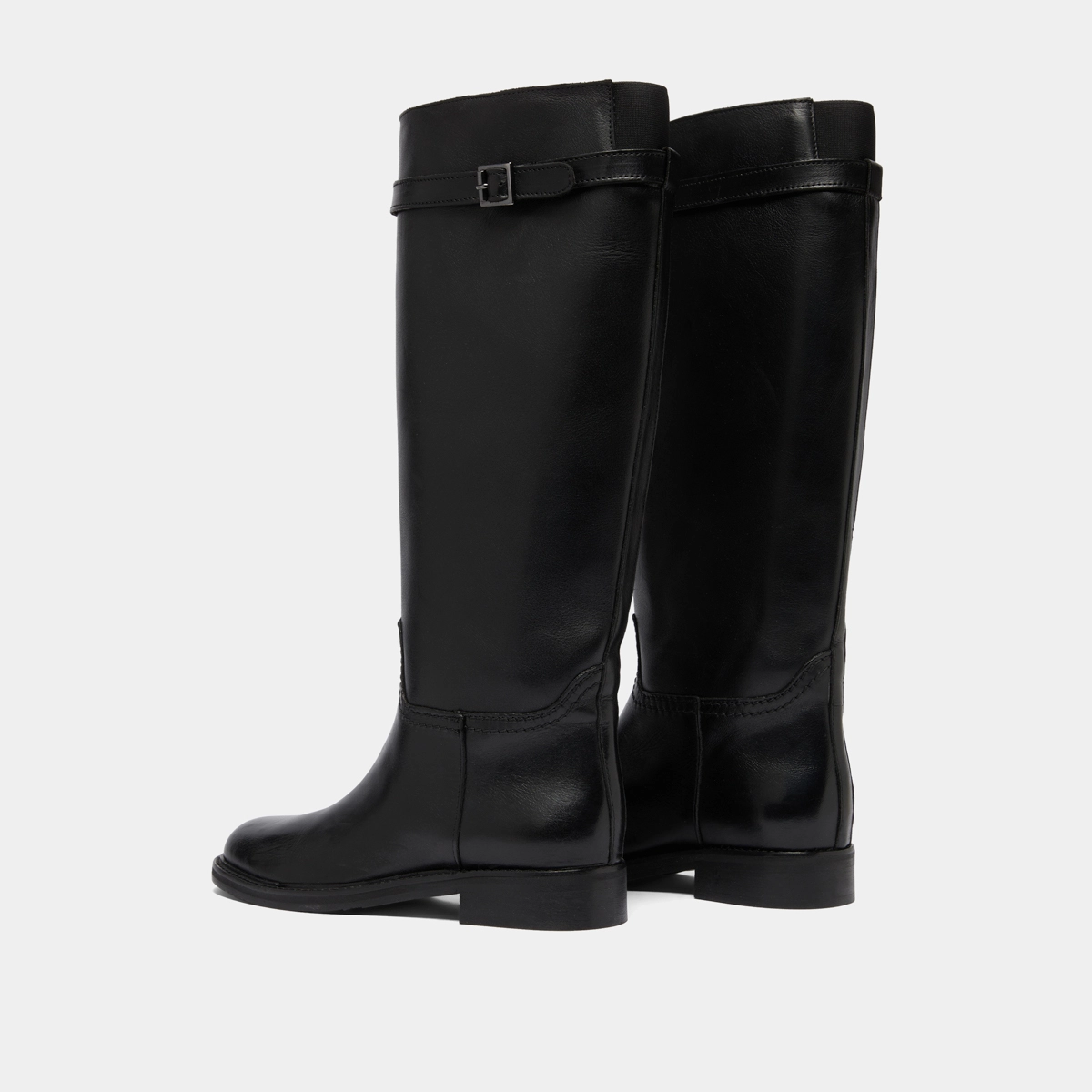 Bottes hautes en cuir noir | ROMANE | Jonak