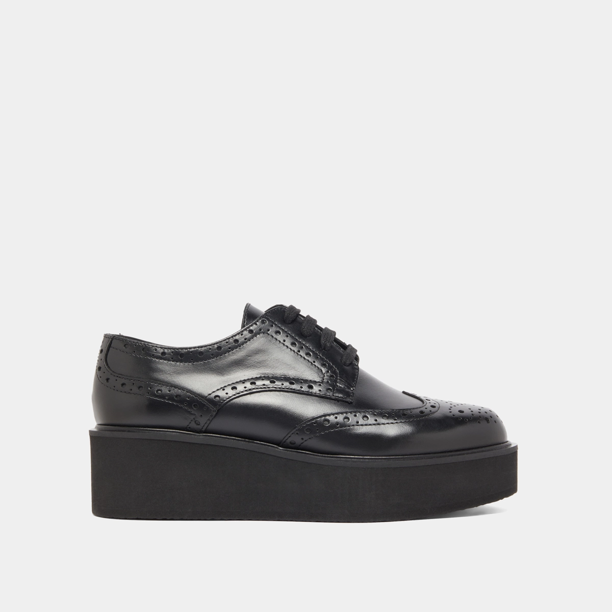 Derbies compens&eacute;es en cuir noir | ADRIELLE | Jonak