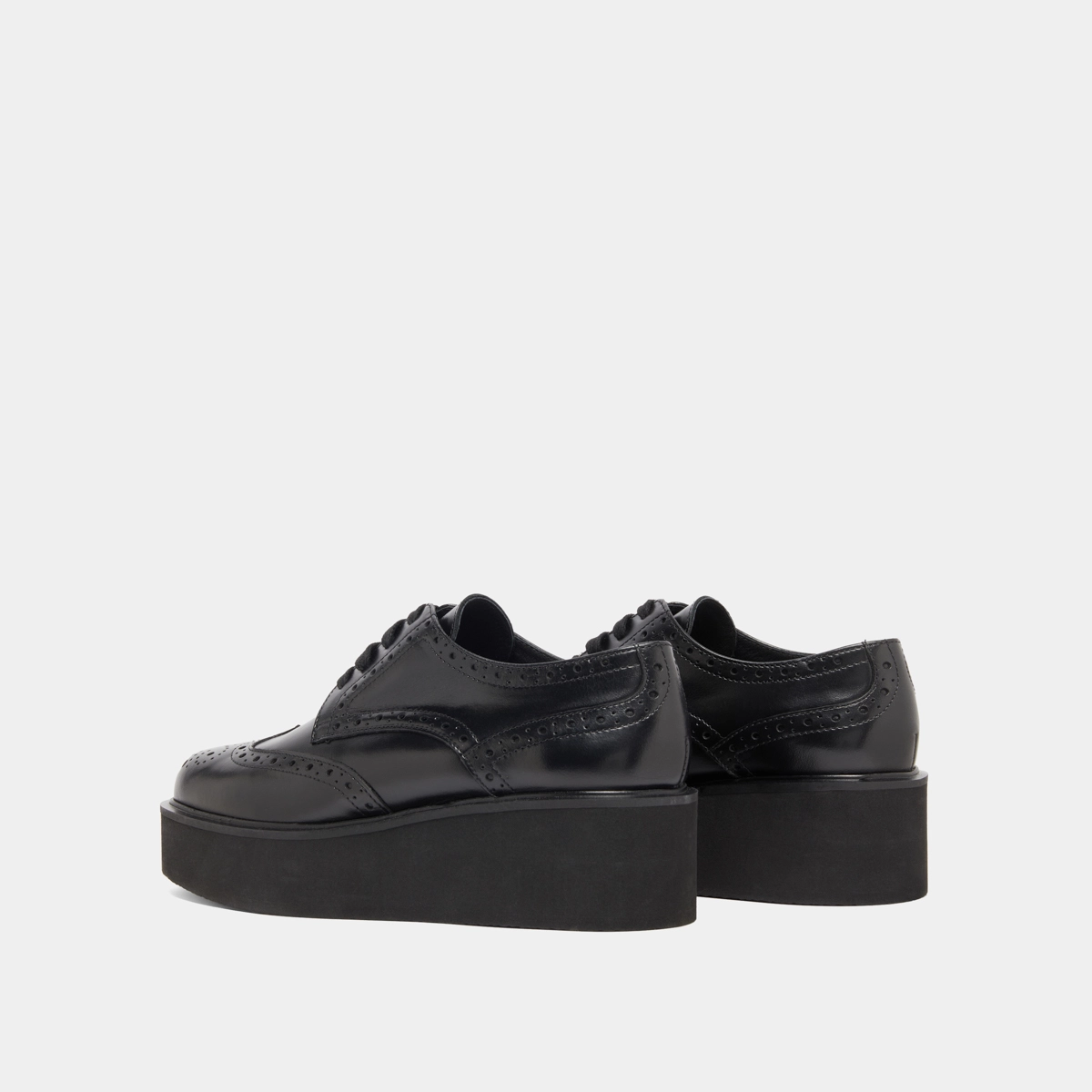 Derbies compens&eacute;es en cuir noir | ADRIELLE | Jonak
