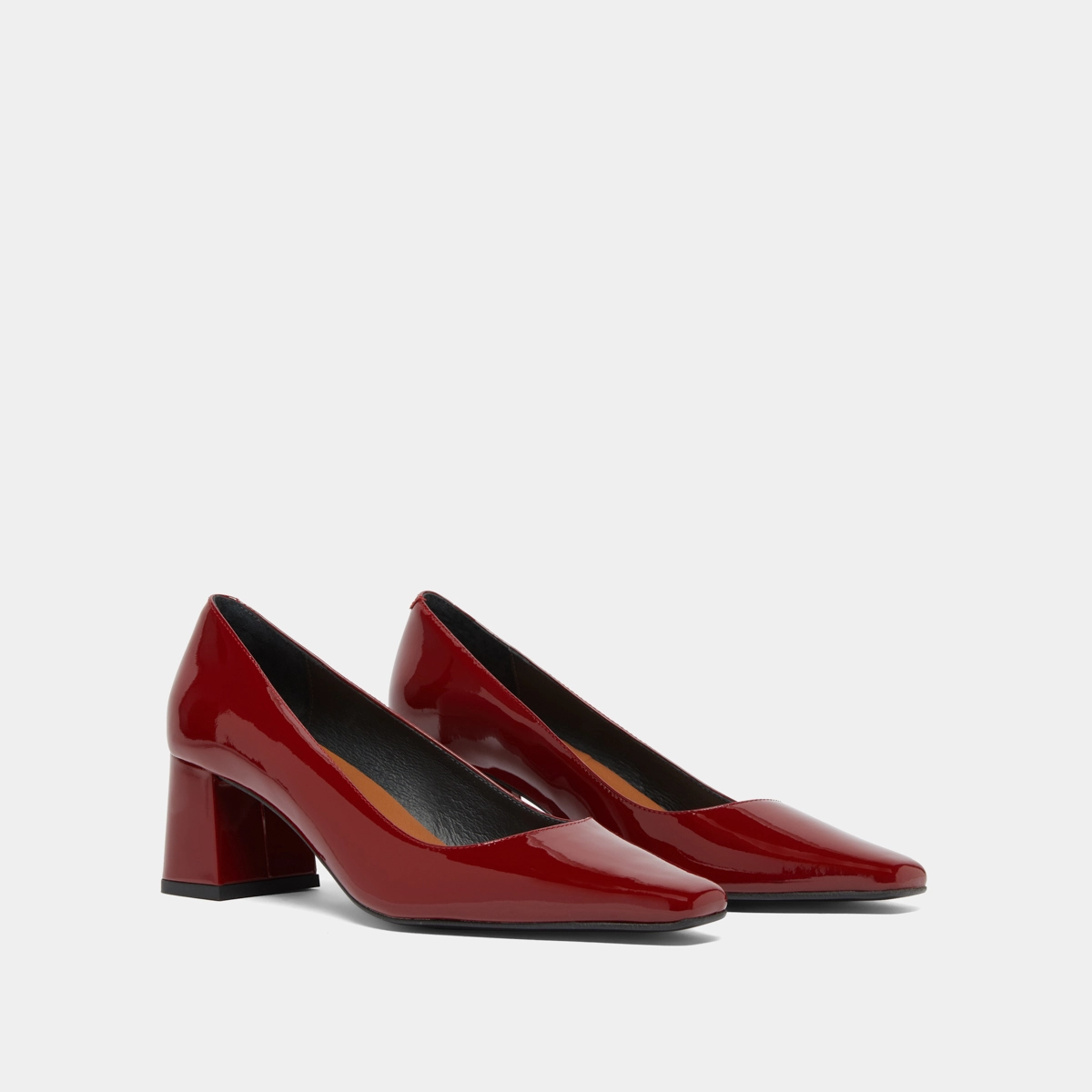 Escarpins &agrave; talons recouverts en vernis rouge carmin | DULINA | Jonak