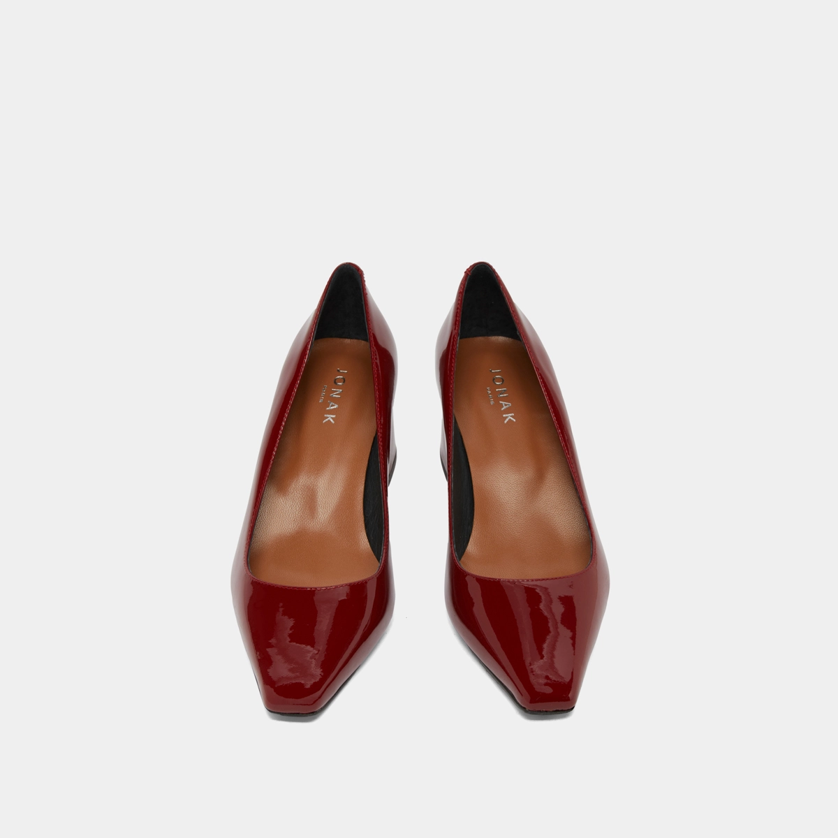 Escarpins &agrave; talons recouverts en vernis rouge carmin | DULINA | Jonak