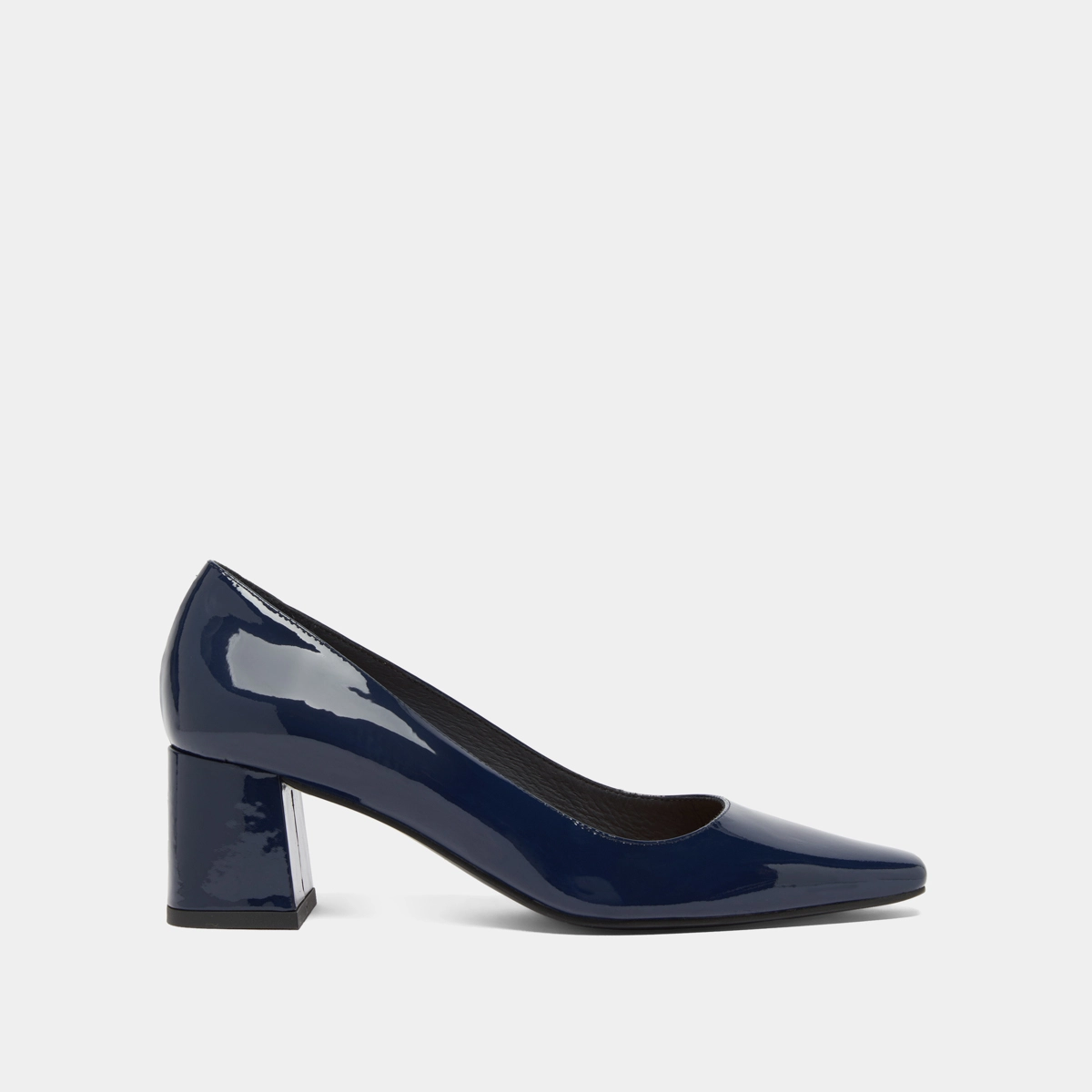Escarpins &agrave; talons recouverts en vernis bleu | DULINA | Jonak