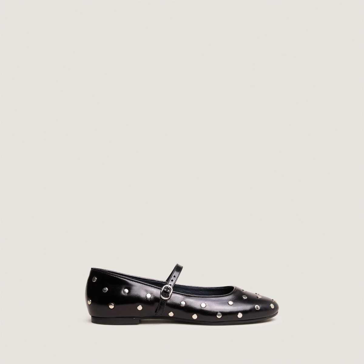 Ballerines &agrave; brides en cuir noir | DANAELLE | Jonak
