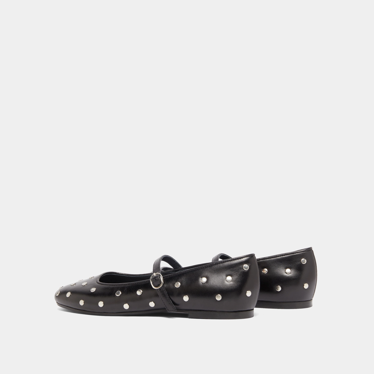 Ballerines &agrave; brides en cuir noir | DANAELLE | Jonak