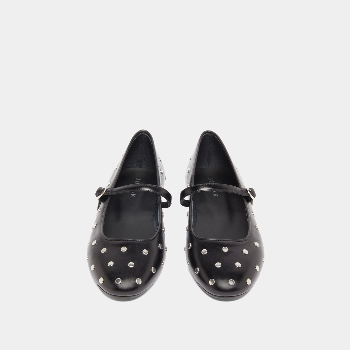 Ballerines &agrave; brides en cuir noir | DANAELLE | Jonak