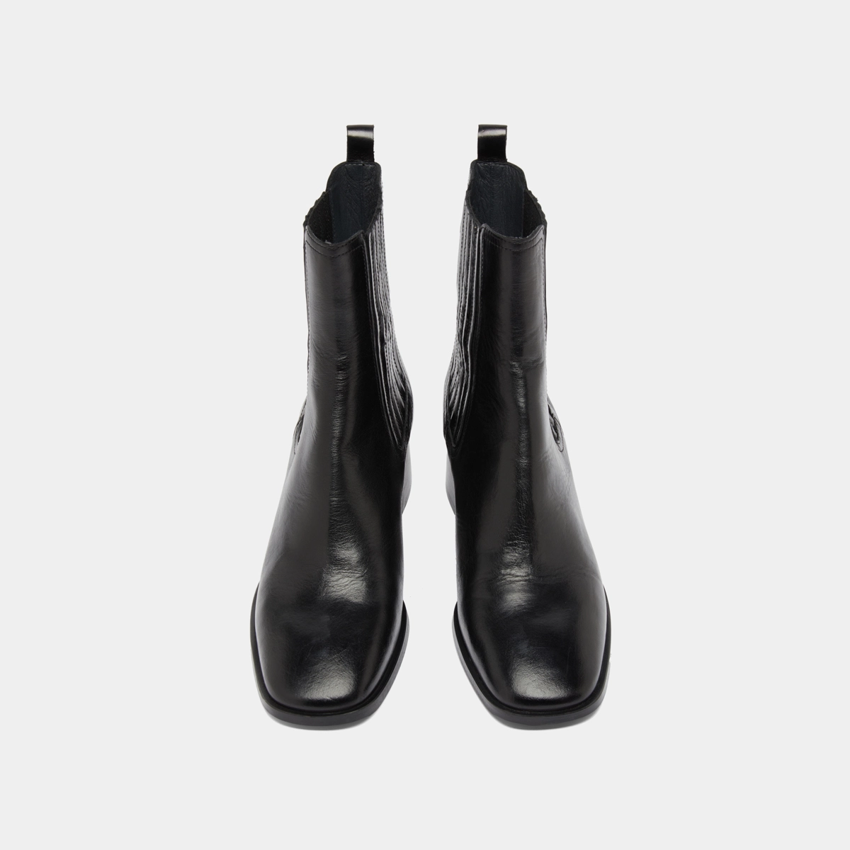 Bottines à fronces en cuir noir | DINGO | Jonak