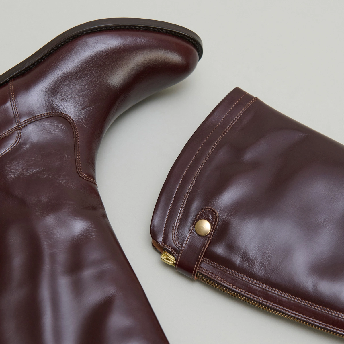 Bottes &agrave; fermetures &eacute;clairs arri&egrave;res en cuir marron | AUROS | Jonak