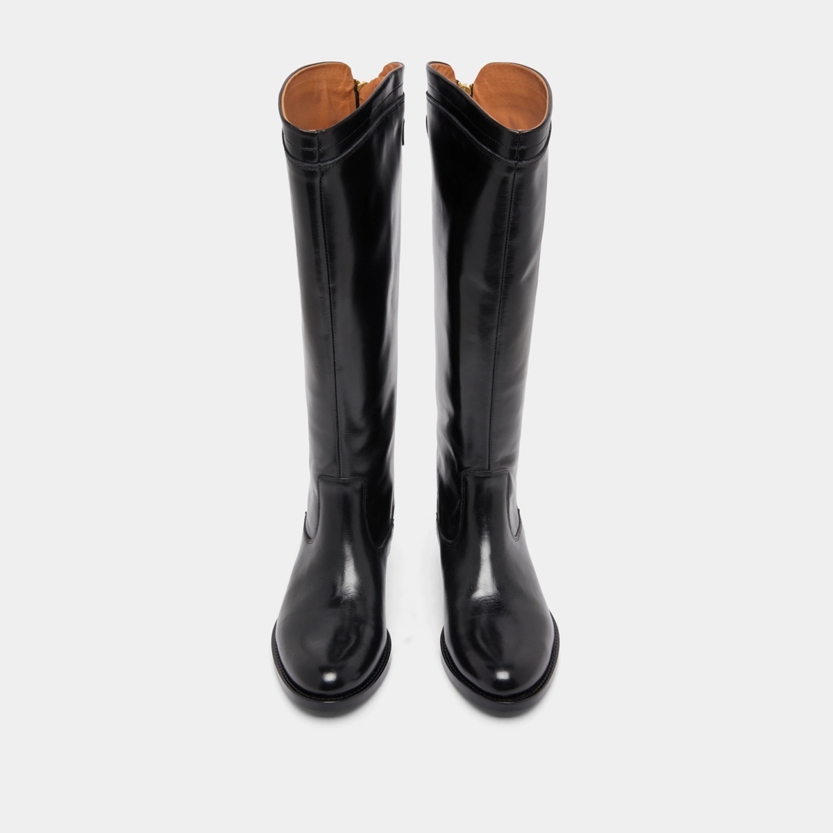 Bottes à fermetures éclairs arrières en cuir noir | AUROS | Jonak