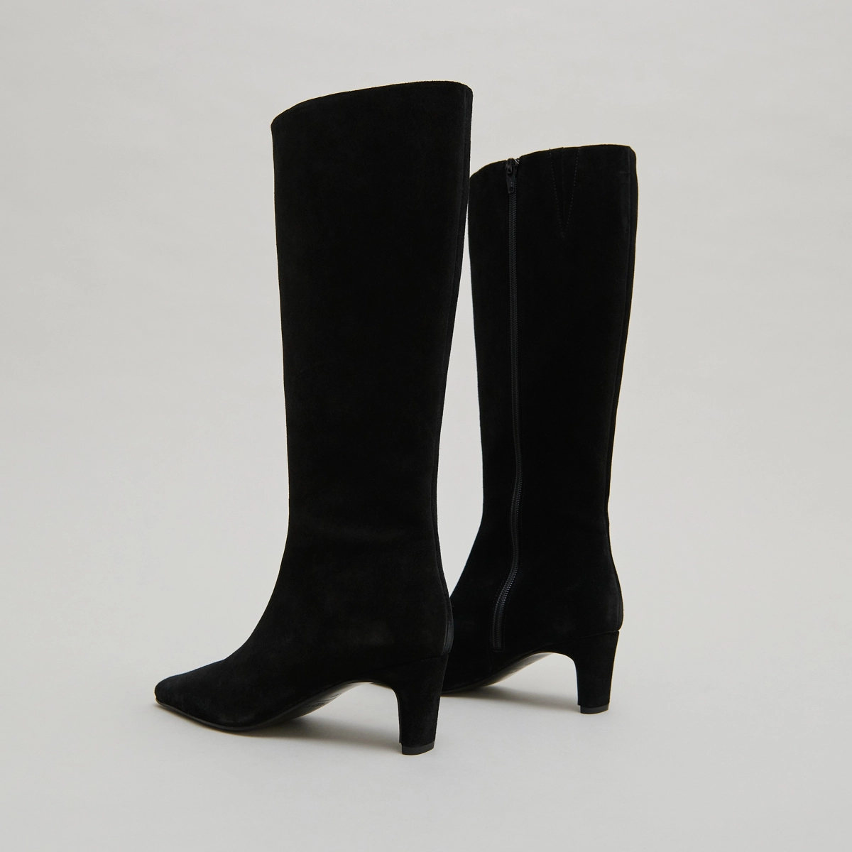 Bottes &agrave; talons et bouts pointus en croute noire | DANOU | Jonak