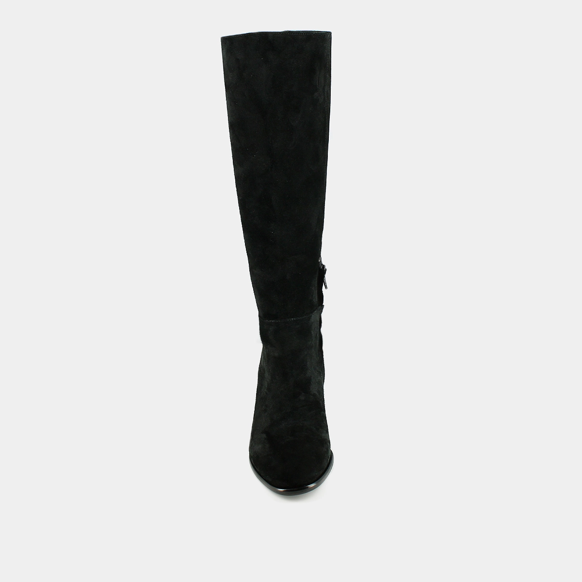 Bottes &agrave; talons et bouts ronds en croute noire | DILIA | Jonak