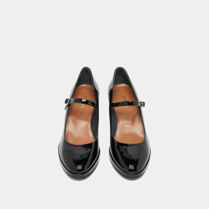 Babies à talons en vernis noir | DEBRE | Jonak