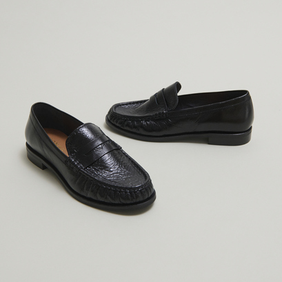 Mocassins à bouts ronds noir