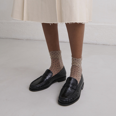 Mocassins à bouts ronds noir