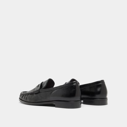 Mocassins à bouts ronds en cuir vieilli noir | DELICE | Jonak