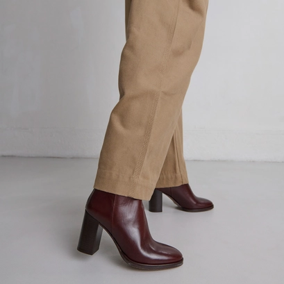 Bottines à talons marron