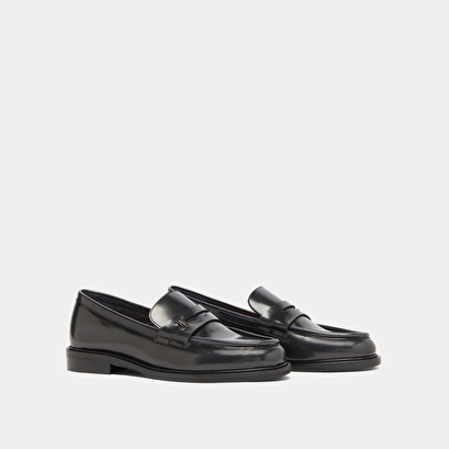Mocassins à bouts arrondis en cuir glacé gris | DUEDI | Jonak