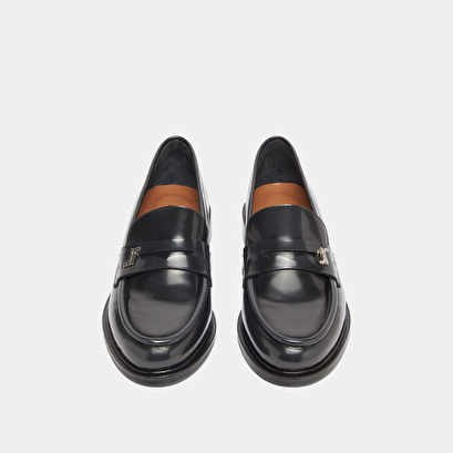Mocassins à bouts arrondis en cuir glacé gris | DUEDI | Jonak