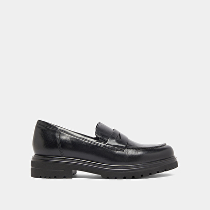 Mocassins à semelles crantées en cuir noir | ARLO | Jonak