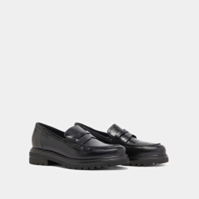 Mocassins à semelles crantées en cuir noir | ARLO | Jonak