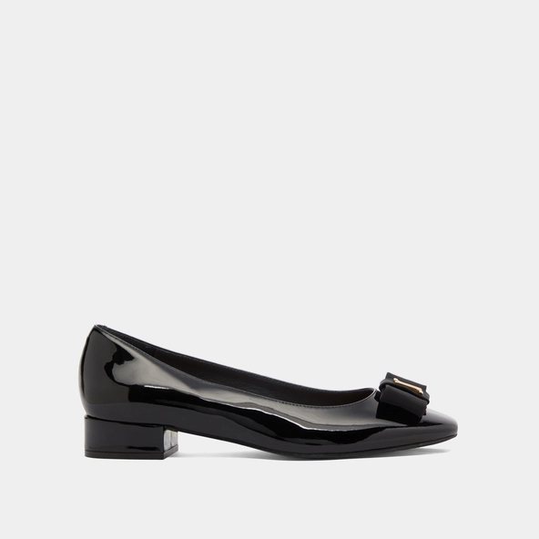 Ballerines avec noeud et monogramme en vernis noir | DAMIA | Jonak