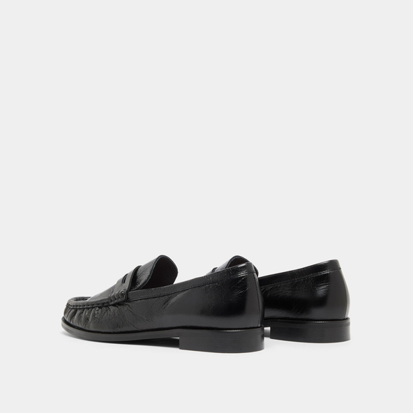 Mocassins à bouts ronds en cuir vieilli noir | DELICE | Jonak