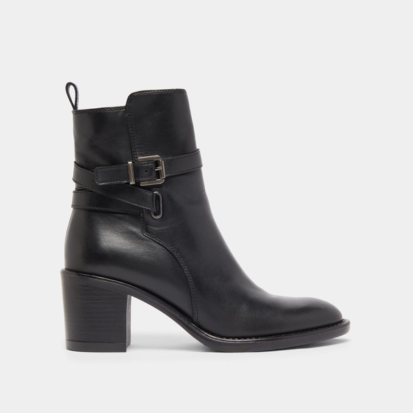 Bottines à talons et boucles en cuir noir | CAJOU | Jonak