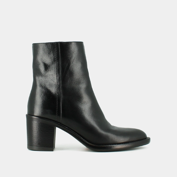 Bottines à talons en cuir noir | CAJUN | Jonak