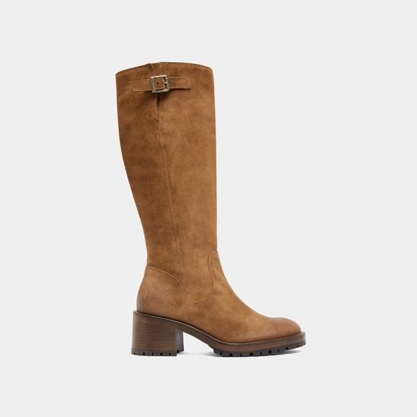 Bottes à semelles crantées en croute taupe | CECILIEN | Jonak