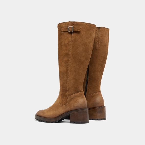 Bottes à semelles crantées en croute taupe | CECILIEN | Jonak