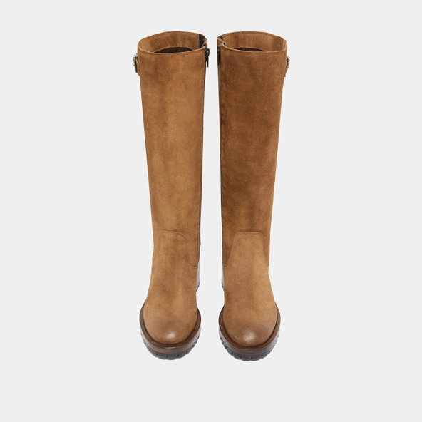 Bottes à semelles crantées en croute taupe | CECILIEN | Jonak