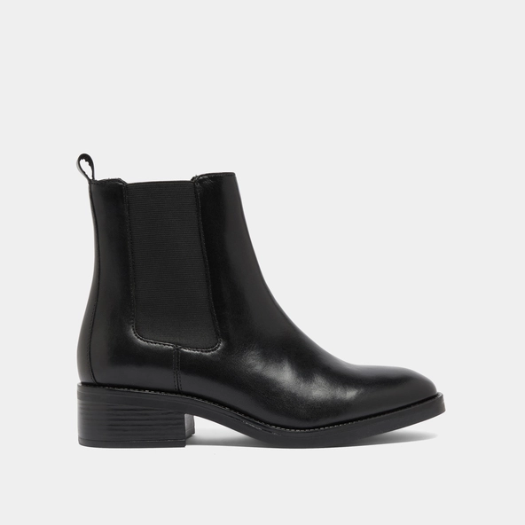 Boots à élastiques en cuir noir | GABRIELLE | Jonak