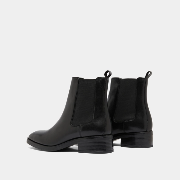 Boots à élastiques en cuir noir | GABRIELLE | Jonak