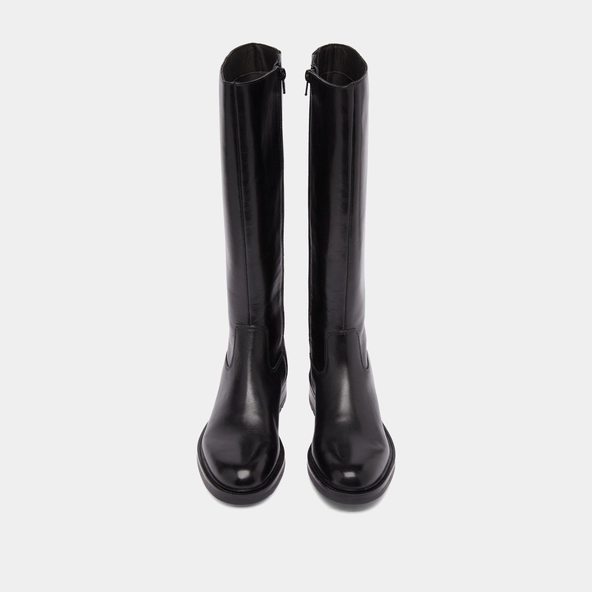 Bottes à talons crantés en cuir noir | GRACIANA | Jonak